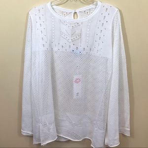 Wildfox long sleeve top with cutout accents